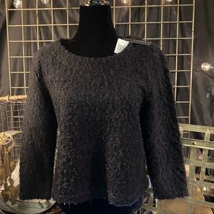 NWT Grace Elements Black Wooly Sweater Size L